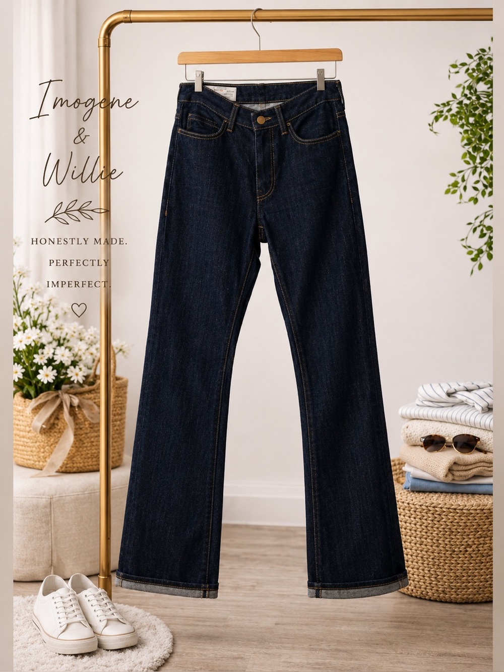 imogene + willie Dark Indigo Straight Leg Jeans